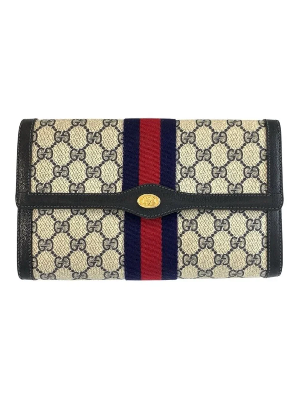 Gucci Vintage Sherry Line GG Supreme Canvas 41 014 25 Clutch